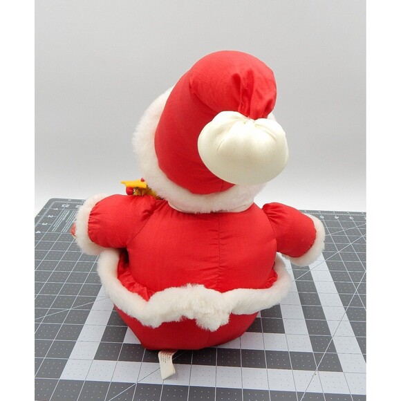 Musical Santa Claus Nylon Parachute Christmas Tree 10 Inch Plays Partial Songs - Picture 8 of 9